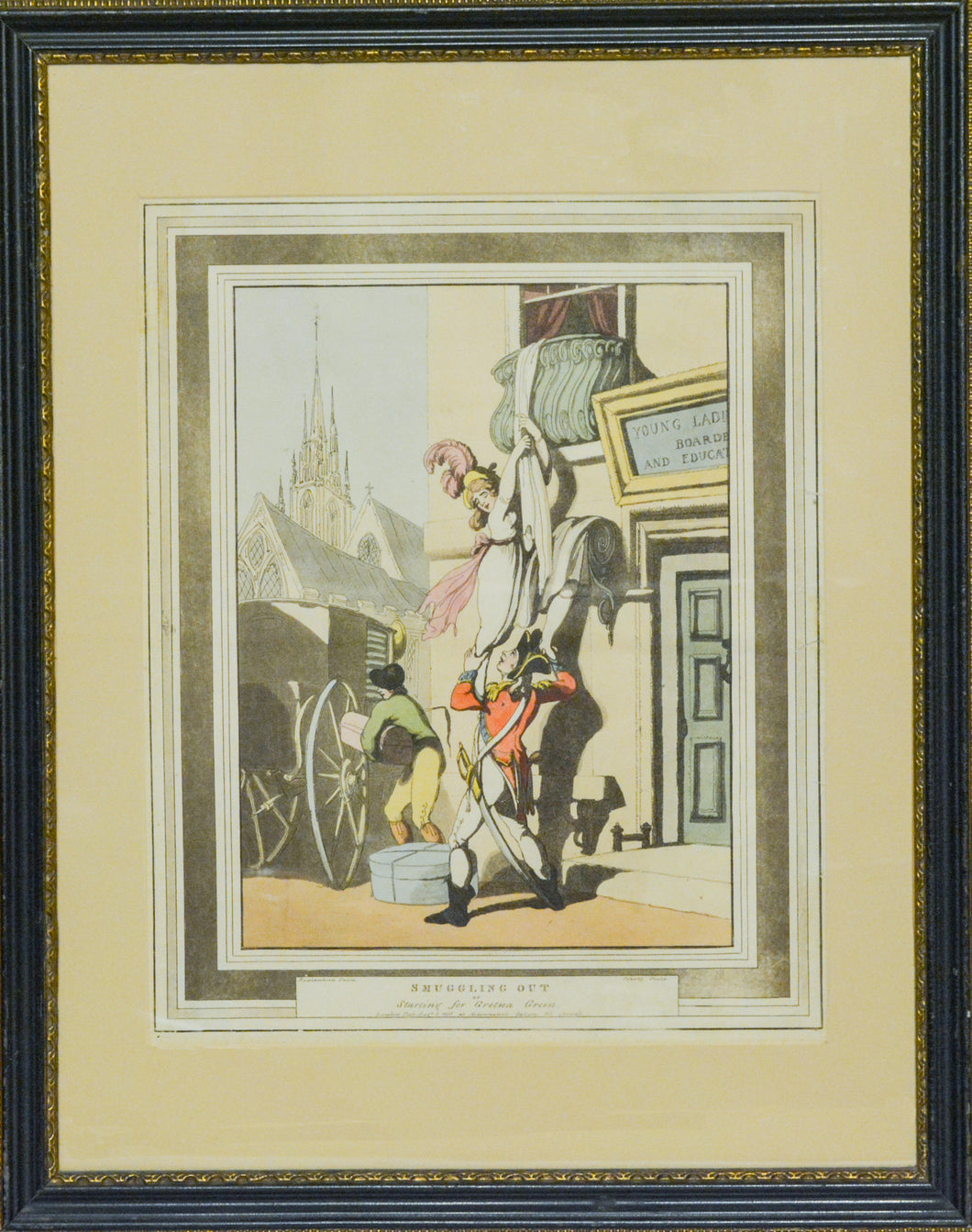 Smuggling Out - Romantic Aquatint 1810