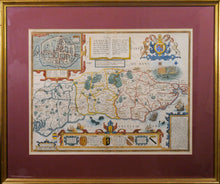 Load image into Gallery viewer, Map of Sussex - Antique Map by John Speed 1676
