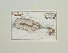 Load image into Gallery viewer, Carte de LIsle de St Christophle St Kitts - Antique Map by Bellin 1758
