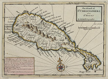 Load image into Gallery viewer, The Island of St Christophers alias St Kitts - Antique Map by H Moll 1729/32
