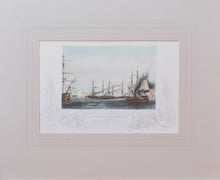 Load image into Gallery viewer, The Bombardment of Odessa - Antique Steel Engraving circa 1858
