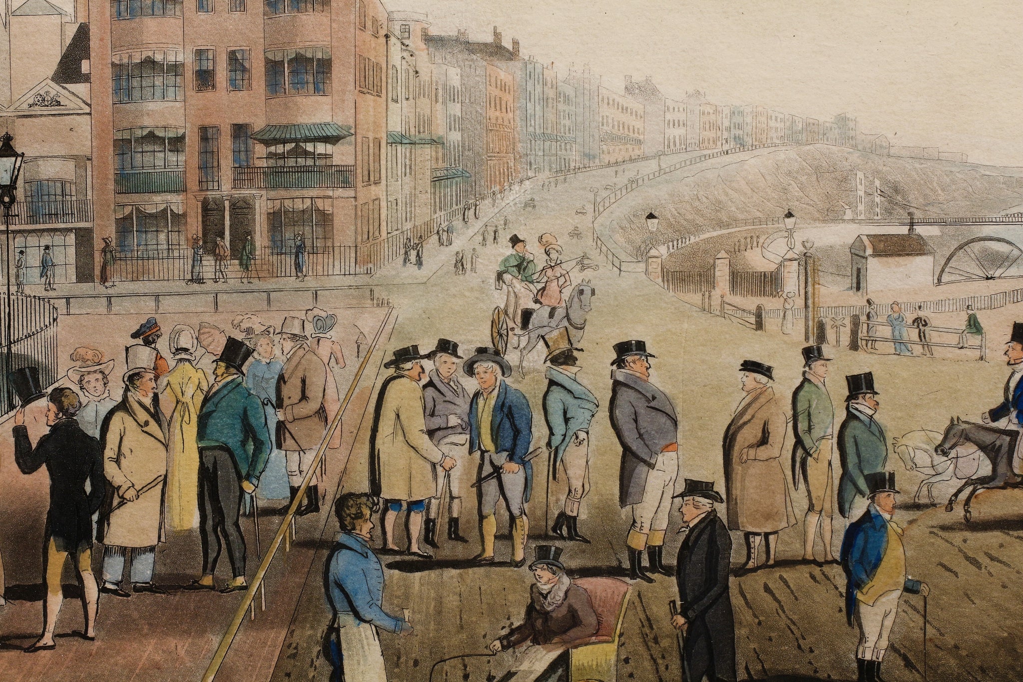 Chain Pier The Chain Pier at Brighton with Characters - Aquatint circa 1870's ...