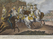 Load image into Gallery viewer, The Emperor of Germany Reviewing His Troops - Antique Copper Engraving circa 1790
