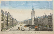 Load image into Gallery viewer, The Strand with St Marys Church, London - Antique Copper Engraving circa 1760s
