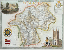 Load image into Gallery viewer, Westmoreland - Antique Map by Thomas Moule circa 1848
