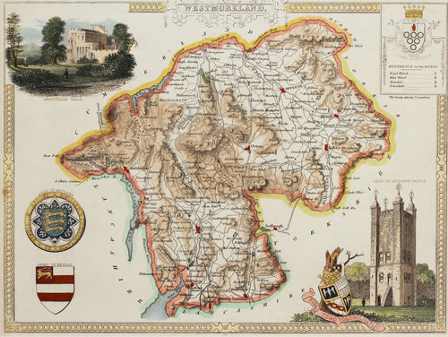 Westmoreland - Antique Map by Thomas Moule circa 1843
