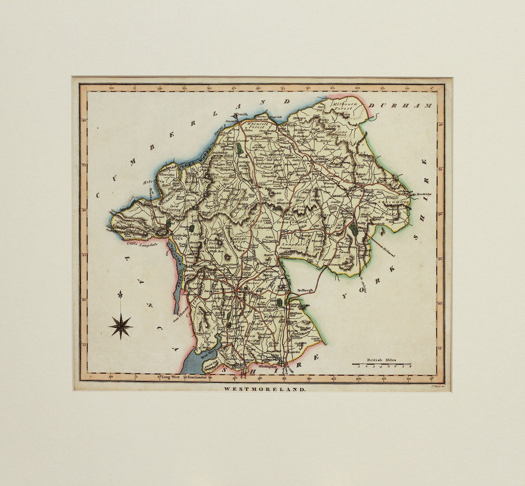 Westmoreland - Antique Map by Neele circa 1818