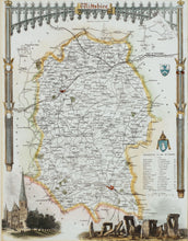 Load image into Gallery viewer, Wiltshire - Antique Map by Thomas Moule circa 1848
