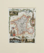 Load image into Gallery viewer, Worcestershire - Antique Map by Thomas Moule circa 1848
