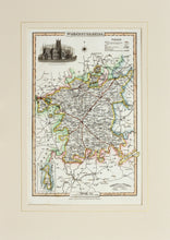 Load image into Gallery viewer, Worcestershire - Antique Map by Pigot 1826-50
